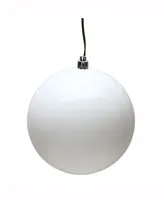 Vickerman 12" White Candy Uv Treated Ball Christmas Ornament