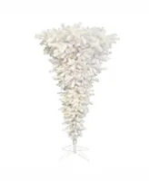 Vickerman 5.5 ft White Upside Down Artificial Christmas Tree With 250 Warm White Led Lights