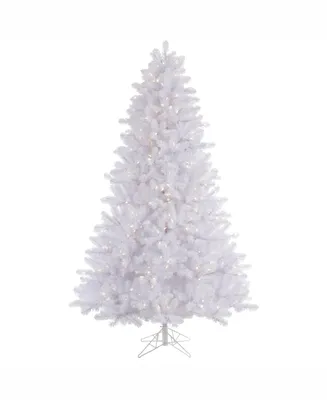 Vickerman 6.5 ft Crystal White Pine Artificial Christmas Tree With 550 Warm White Led Lights