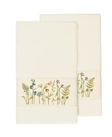 Linum Home Serenity 2-Pc. Embellished Bath Towel Set