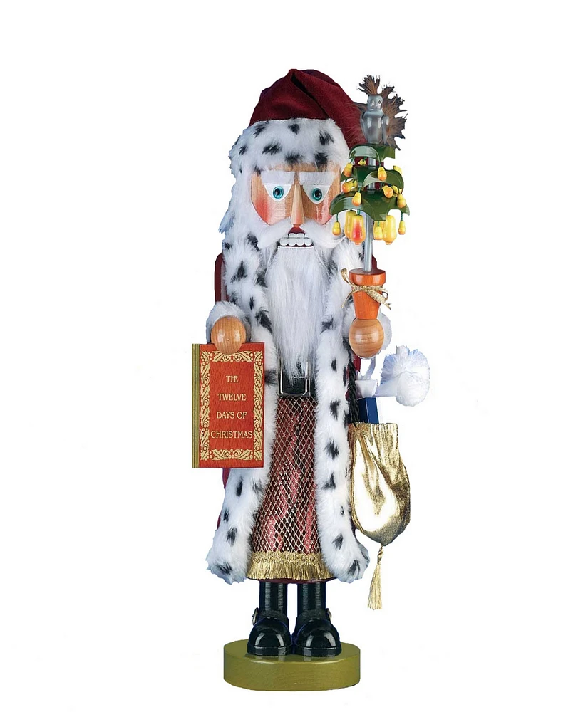 Kurt Adler 17.5 Inch Limited Edition Steinbach Twelve Days of Christmas Musical Pear Tree Santa Nutcracker