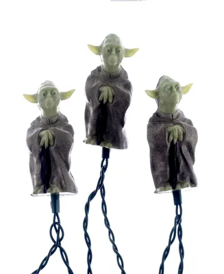 Kurt Adler Ul 10-Light Star Wars Plastic Yoda Light Set