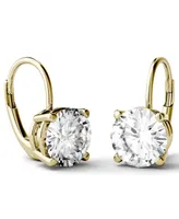 Moissanite Leverback Earrings (3 ct. t.w. Diamond Equivalent) 14k White or Yellow Gold