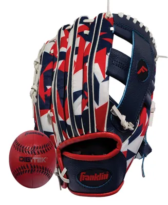 Franklin Sports 9.5" Rtp Performance Digi Teeball Glove and Ball Combo - Right Handed Thrower