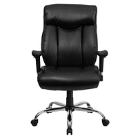 Hercules Series Big & Tall 400 Lb. Rated Black Leather Executive Swivel Chair With Adjustable Arms