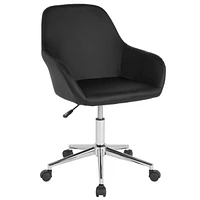 Cortana Home And Office Mid-Back Chair In Leather