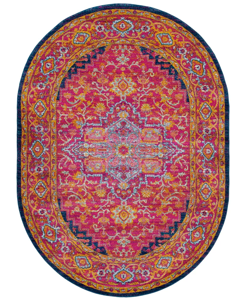 Livabliss Harput Hap-1009 Garnet 6'7" x 9' Oval Area Rug