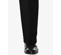 Haggar Men's Big & Tall Premium Comfort Stretch Classic-Fit Solid Pleated Dress Pants