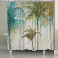 Watercolor Palms Shower Curtain