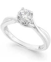 Diamond Solitaire Engagement Ring (1/3 c.t. t.w.) in 14k White Gold