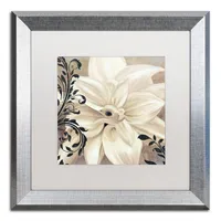 Color Bakery 'Winter White Ii' Matted Framed Art, 16" x 16"