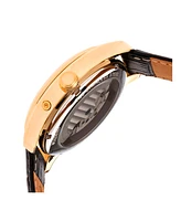 Heritor Automatic Sebastian Gold & Black Leather Watches 40mm