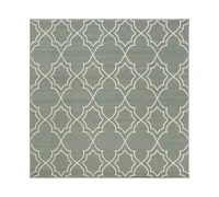 Closeout! Surya Alfresco Alf-9589 Sage 7'3" Square Area Rug, Indoor/Outdoor