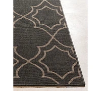 Livabliss Alfresco Alf-9590 Black 7'6" x 10'9" Area Rug, Indoor/Outdoor