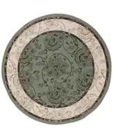 Livabliss Alfresco Alf-9594 Sage 5'3" Round Area Rug, Indoor/Outdoor