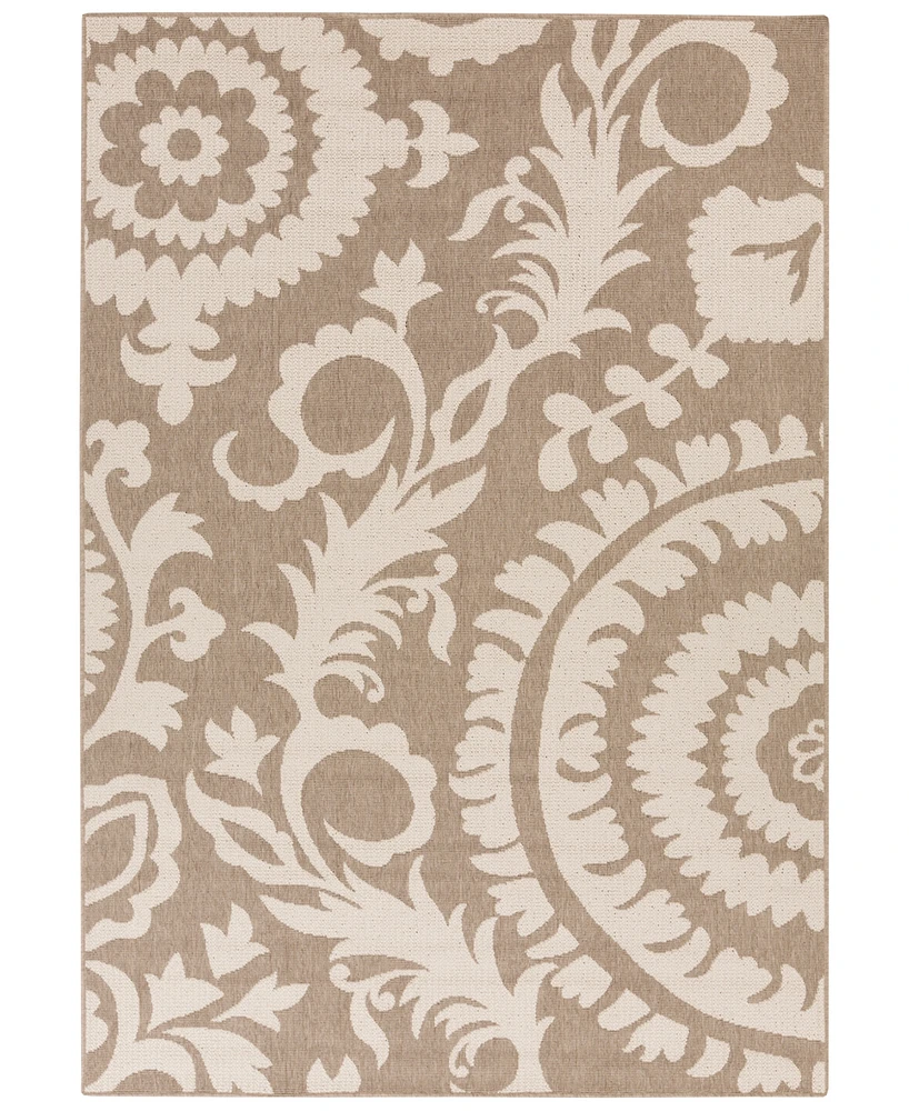 Closeout! Livabliss Alfresco Alf-9616 Camel 2'3" x 4'6" Area Rug, Indoor/Outdoor