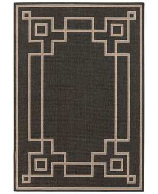 Surya Alfresco Alf-9630 Black 8'9" x 12'9" Area Rug, Indoor/Outdoor