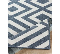Livabliss Alfresco Alf-9657 Charcoal 2'3" x 11'9" Runner Area Rug, Indoor/Outdoor