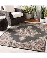 Livabliss Alfresco Alf-9671 Black 6' x 9' Area Rug, Indoor/Outdoor