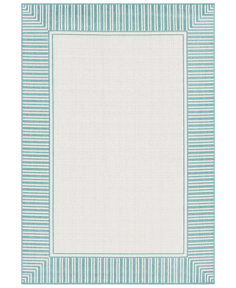 Livabliss Alfresco Alf-9680 Teal 3' x 5'6" Area Rug, Indoor/Outdoor