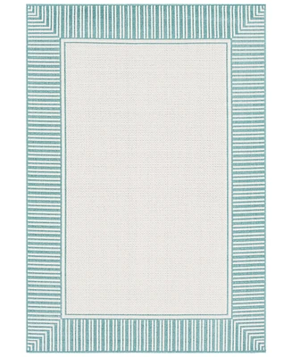 Livabliss Alfresco Alf-9680 Teal 3' x 5'6" Area Rug, Indoor/Outdoor