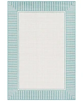 Livabliss Alfresco Alf-9680 Teal 3' x 5'6" Area Rug, Indoor/Outdoor