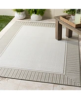 Livabliss Alfresco Alf-9681 Taupe 5'3" x 7'6" Area Rug, Indoor/Outdoor
