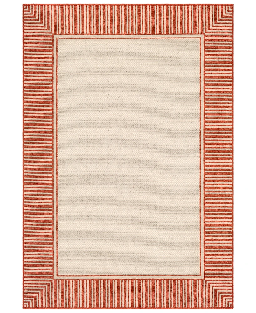 Livabliss Alfresco Alf-9683 Burnt Orange 6' x 9' Area Rug, Indoor/Outdoor