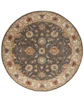 Livabliss Caesar Cae-1005 Charcoal 4' Round Area Rug