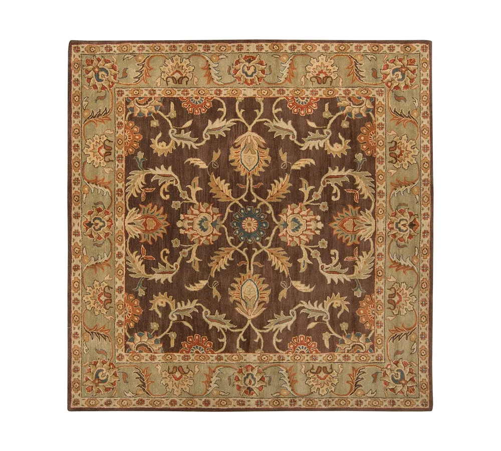 Livabliss Caesar Cae-1009 Dark Brown 6' Square Area Rug