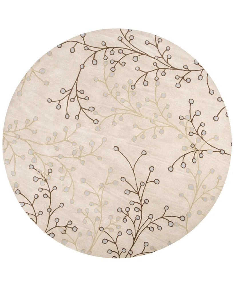 Livabliss Athena Ath-5008 Taupe 4' Round Area Rug