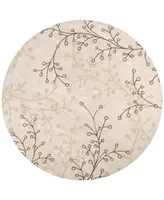 Livabliss Athena Ath-5008 Taupe 4' Round Area Rug