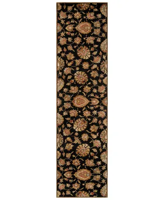 Livabliss Caesar Cae-1027 Black 2'6" x 8' Runner Area Rug