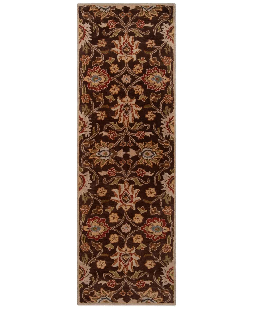 Livabliss Caesar Cae-1051 Dark Brown 2'6" x 8' Runner Area Rug