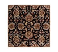 Livabliss Caesar Cae-1053 Black 6' Square Area Rug