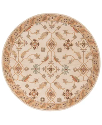 Livabliss Caesar Cae-1084 Khaki 6' Round Area Rug