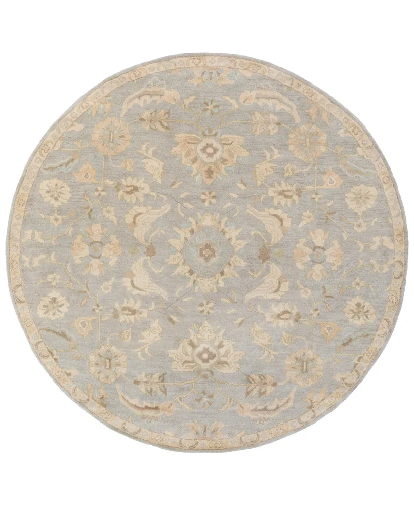 Livabliss Caesar Cae-1162 Light Gray 6' Round Area Rug