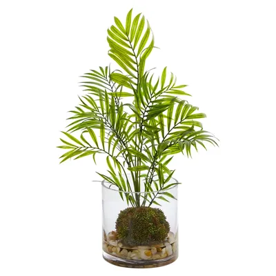 Nearly Natural Mini Areca Palm Artificial Plant in Vase