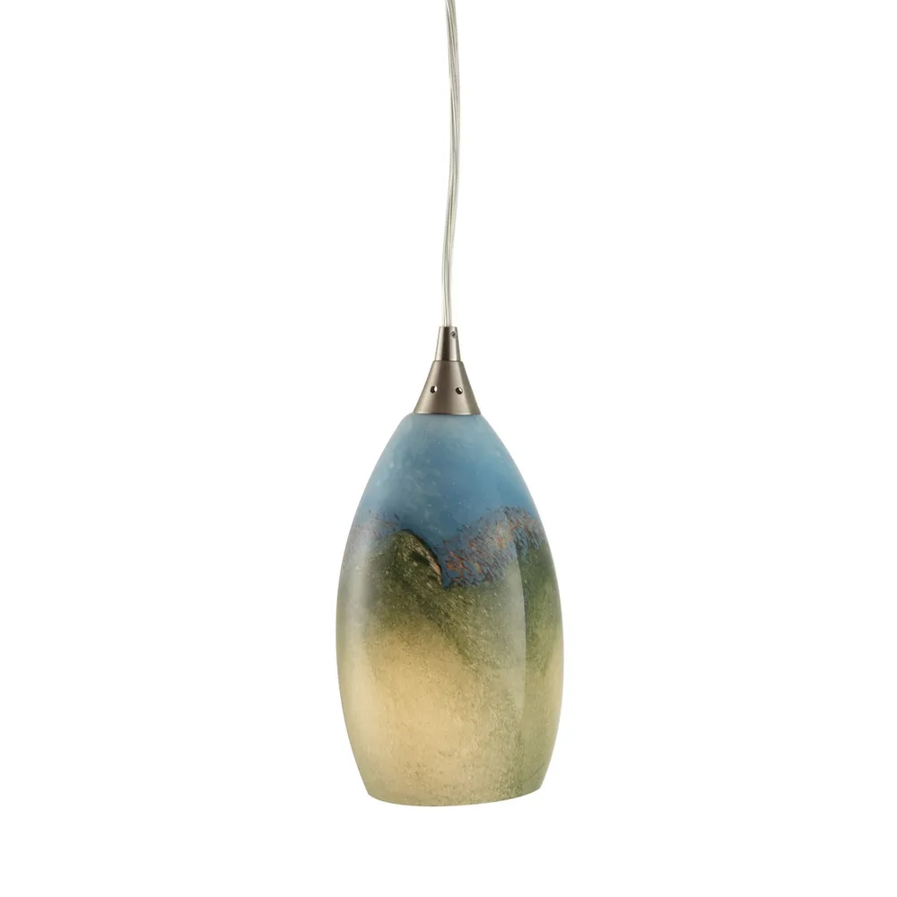 Geologic 1 Light Pendant in Satin Nickel