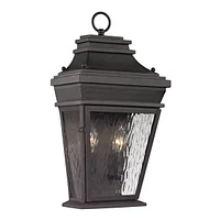 Forged Provincial Collection light outdoor sconce in Charcoal