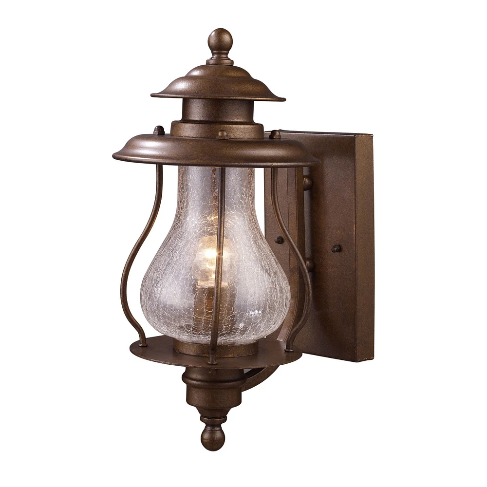 Wikshire 1-Light Outdoor Wall Mount in Coffee Bronze