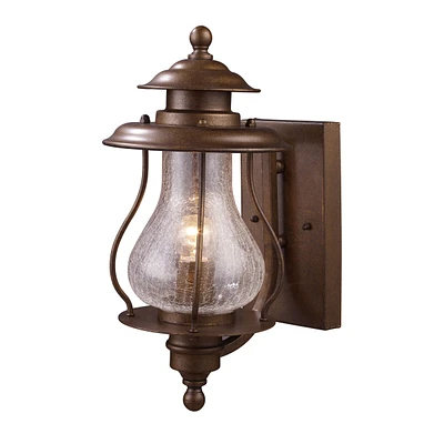 Wikshire 1-Light Outdoor Wall Mount in Coffee Bronze