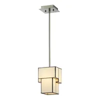 Cubist Collection 1 light mini pendant in Brushed Nickel