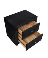 Serena Flannelette 2-Drawer Nightstand