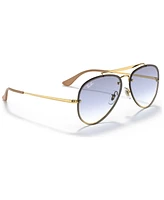 Ray-Ban Unisex Sunglasses, RB3584N 58 Blaze Aviator - Gold