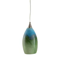 Geologic 1 Light Pendant in Satin Nickel