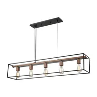 Rigby 5 Light Chandelier in Oil Rubbed Bronze and Tarnished Brass