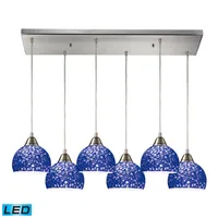 Cira 6- Light Pendant in Satin Nickel