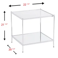 Ashe Glam Mirrored End Table