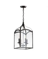 Jonathan Y Ruth 4-Light Lantern Metal, Glass Led Pendant